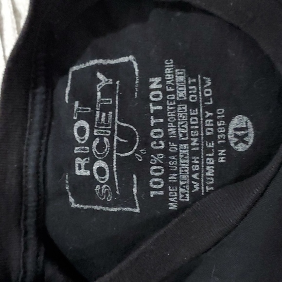 MENS RIOT SOCIETY PARTY ANIMALS BLACK GRAPHIC TEE SIZE XL - Picture 4 of 4